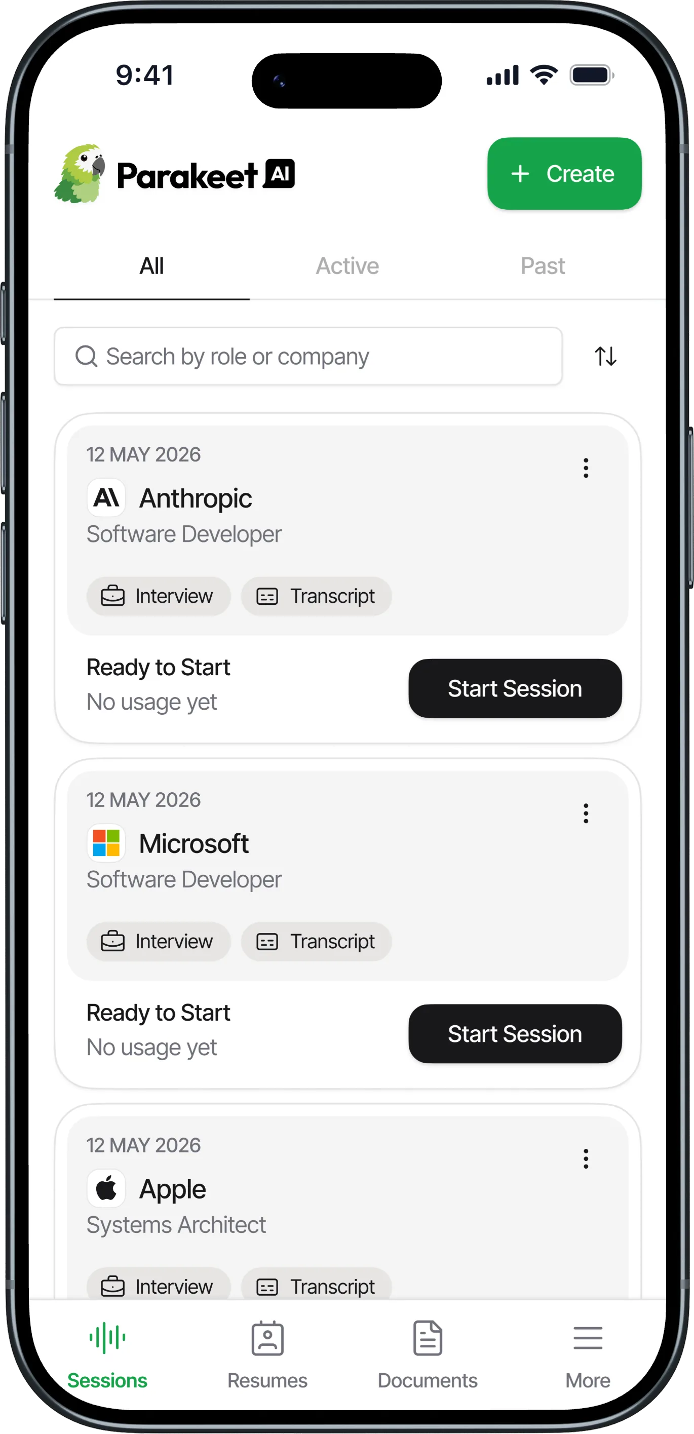 ParakeetAI running on mobile